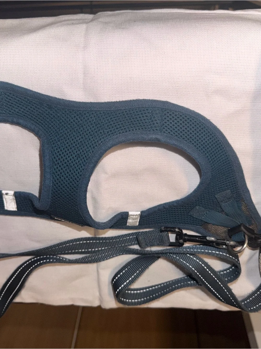 Voyager Navy Blue Soft Mesh Dog Harness and Leash Set